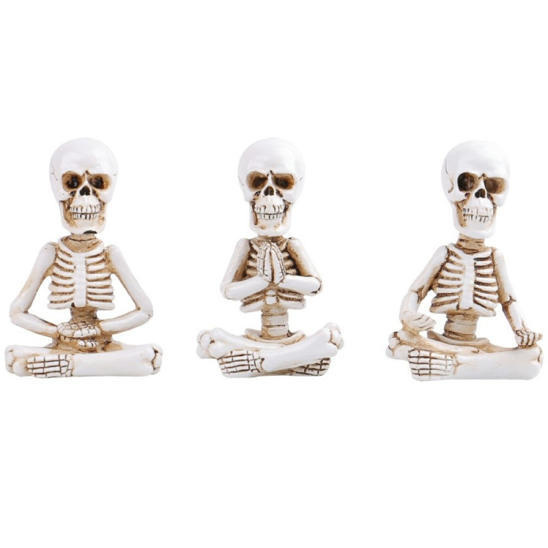 3 STK Halloween skummelt skrekkornament skummel dekorasjon festskjelettfigurer