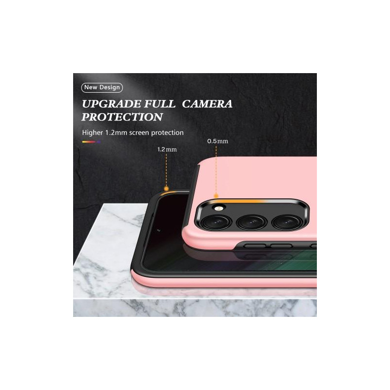 Samsung Galaxy S23 Finger Ring Kickstand Hybrid Case - Rose Gold