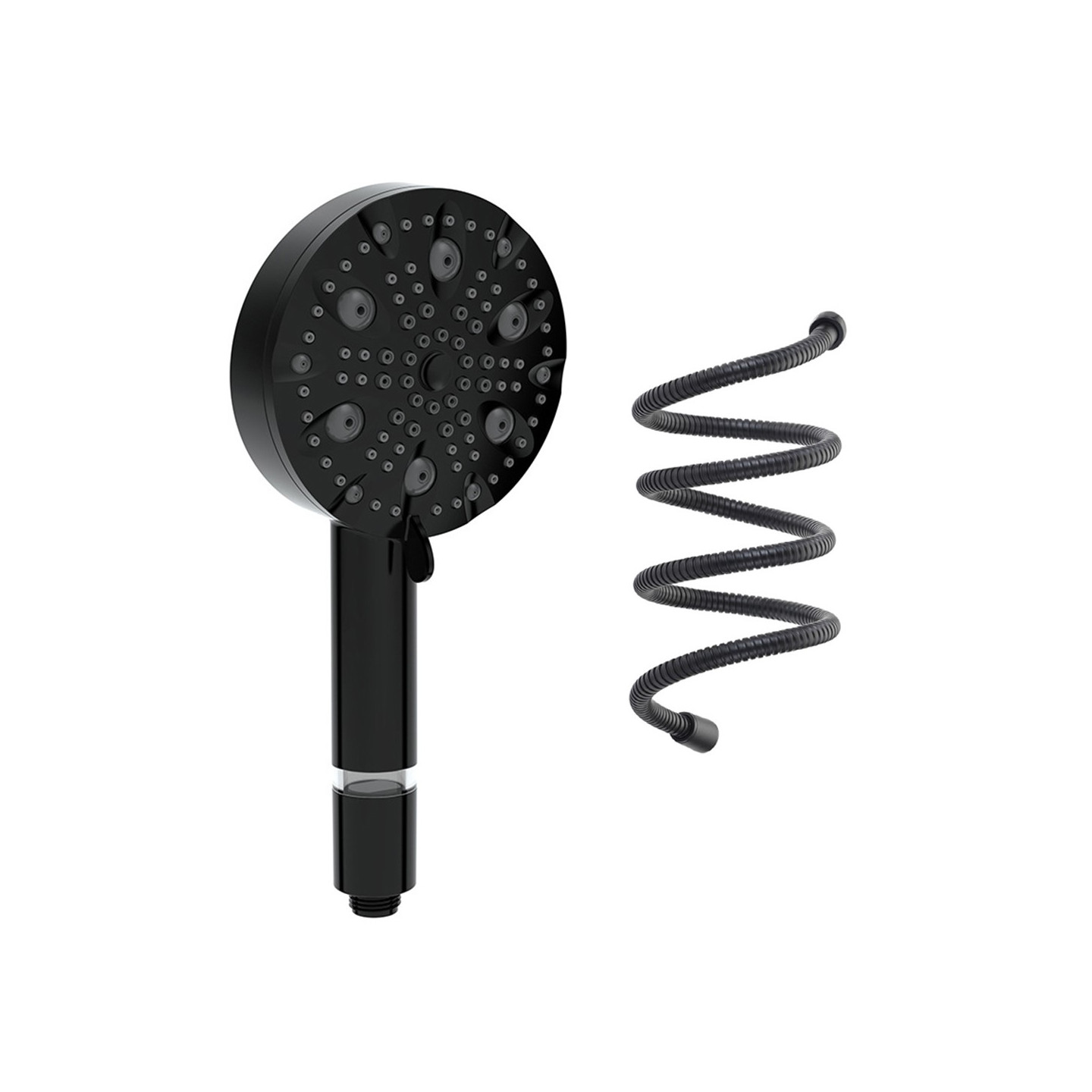 Vannbesparende 10 moduser Håndholdt dusjhodefilter Rustfritt stål slangedusj