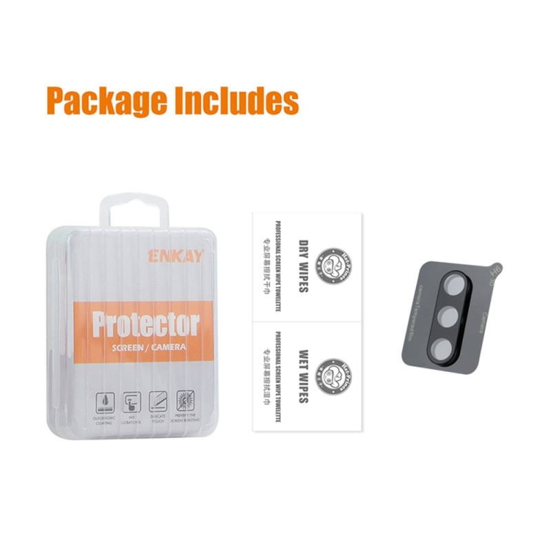 ENKAY HAT til Samsung Galaxy S24 FE Kameralinsebeskytter Hærdet Glas - Sort