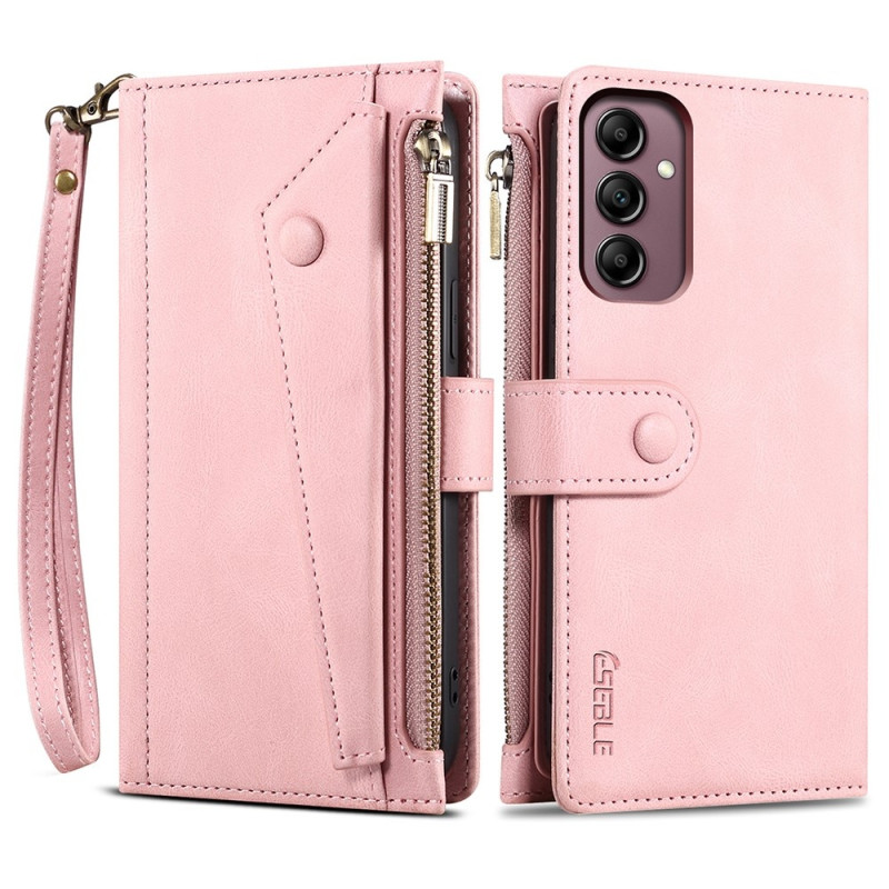 ESEBLE Star Series Til Samsung Galaxy S24 FE Etui med Lynlåslomme - Rosaguld