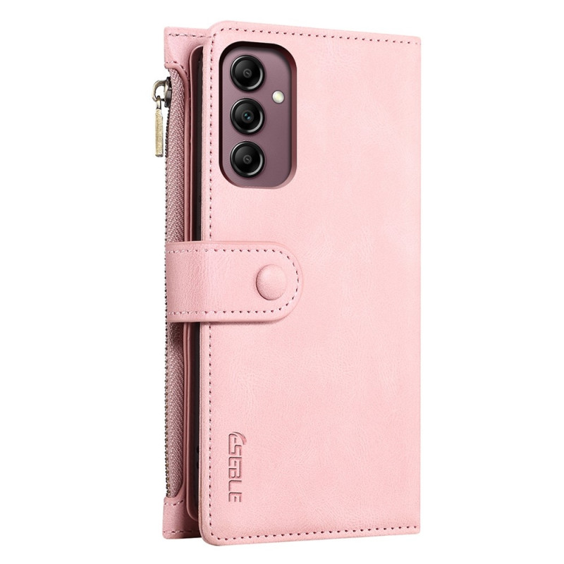 ESEBLE Star Series For Samsung Galaxy S24 FE Case Flip Phone Cover Zipper Pocket - Rose Gold