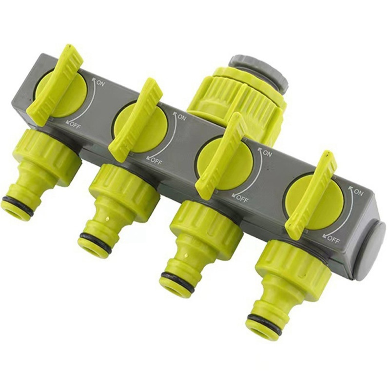 4 - way water splitter water Garden Irrigation Connection coupling valve