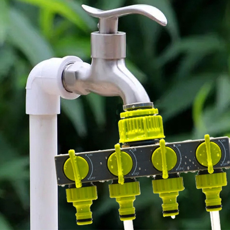 4 - way water splitter water Garden Irrigation Connection coupling valve