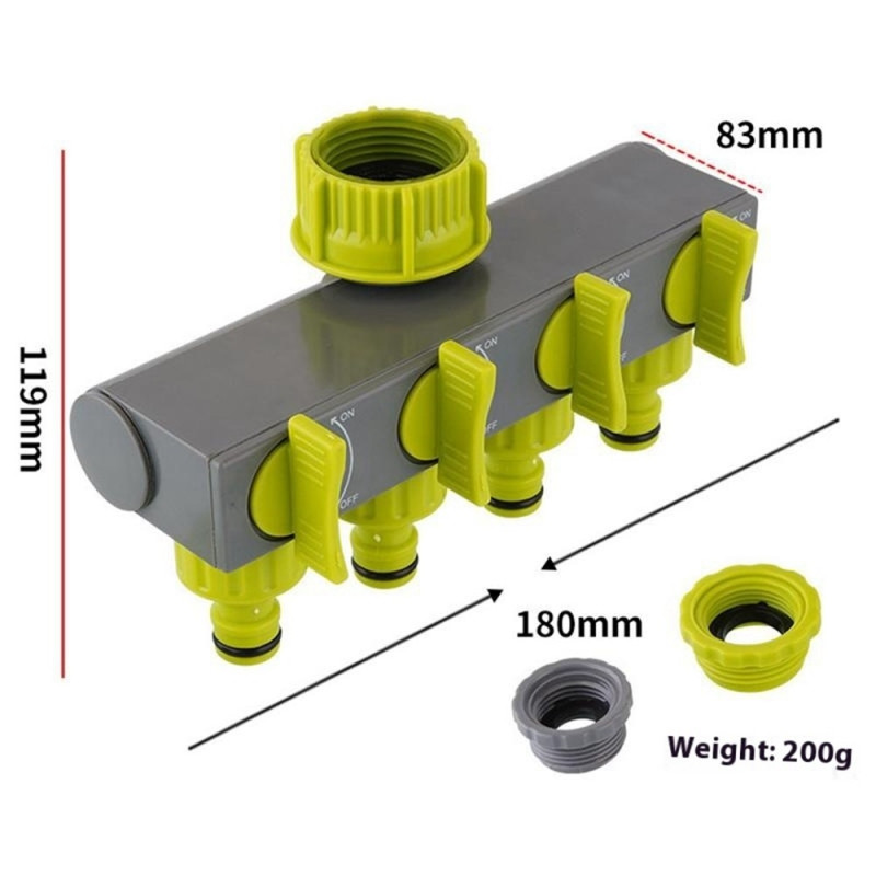 4 - way water splitter water Garden Irrigation Connection coupling valve