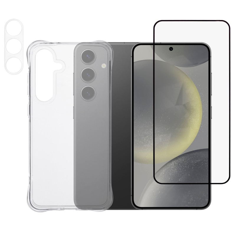 For Samsung Galaxy S24 FE Case TPU Cover / Tempered Glass / Camera Lens Film