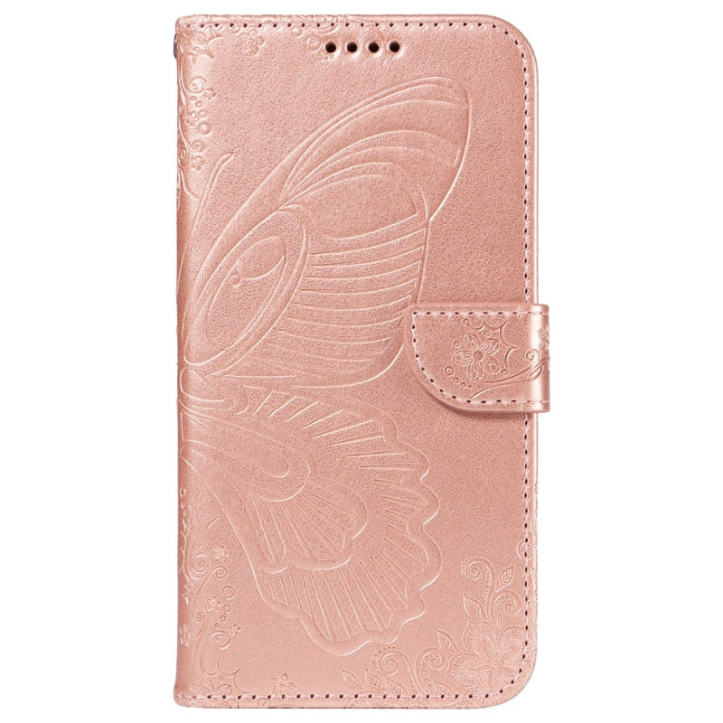 Til Samsung Galaxy S24 FE Etui Stand Tegnebog Etui Sommerfuglemønster
