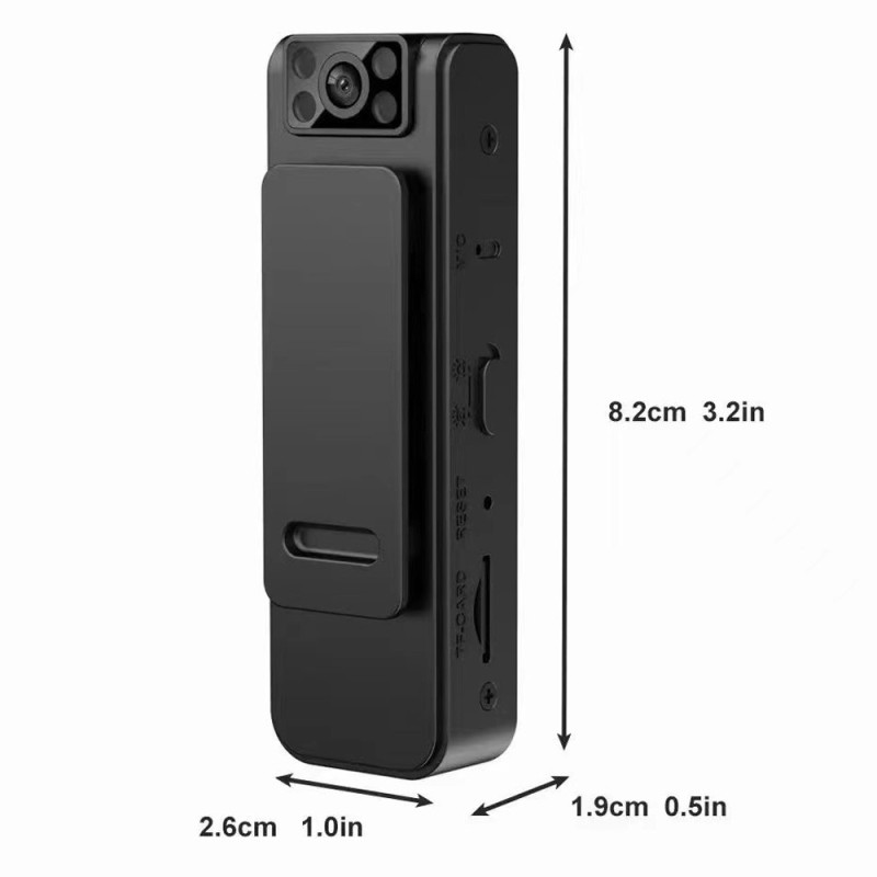 L8+ WiFi HD 1080P Mini - kamera tilbage Clip Bodycam stemme - og lydoptager