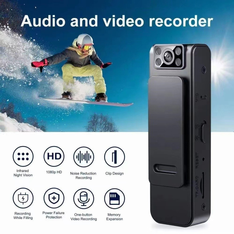 L8+ WiFi HD 1080P Mini - kamera tilbage Clip Bodycam stemme - og lydoptager