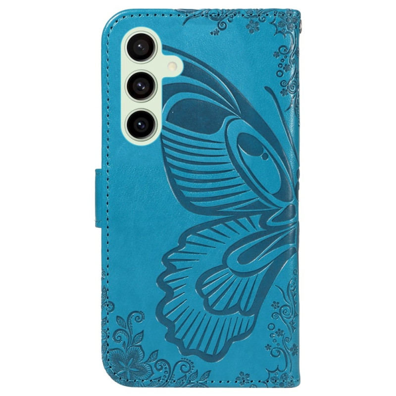 For Samsung Galaxy S24 FE Case Stand Wallet Phone Cover Butterfly Pattern