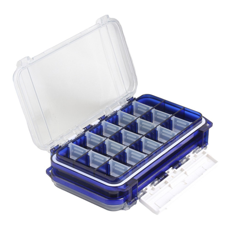 17,5x10,5x4cm opbevaringsboks til fiskegrej fiskekrog agn Dobbeltsidet