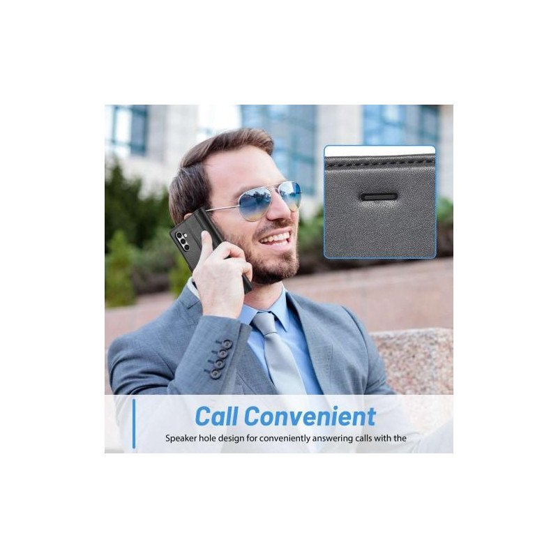 LC.IMEEKE Wallet Case for Samsung Galaxy S23 - Black