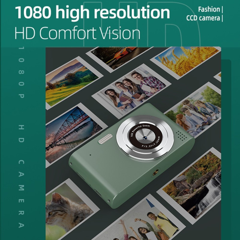 Digikamera 2,4 tuuman IPS - näyttöinen HD CCD - kamera 32GB TF - kortilla + kortinlukijalla