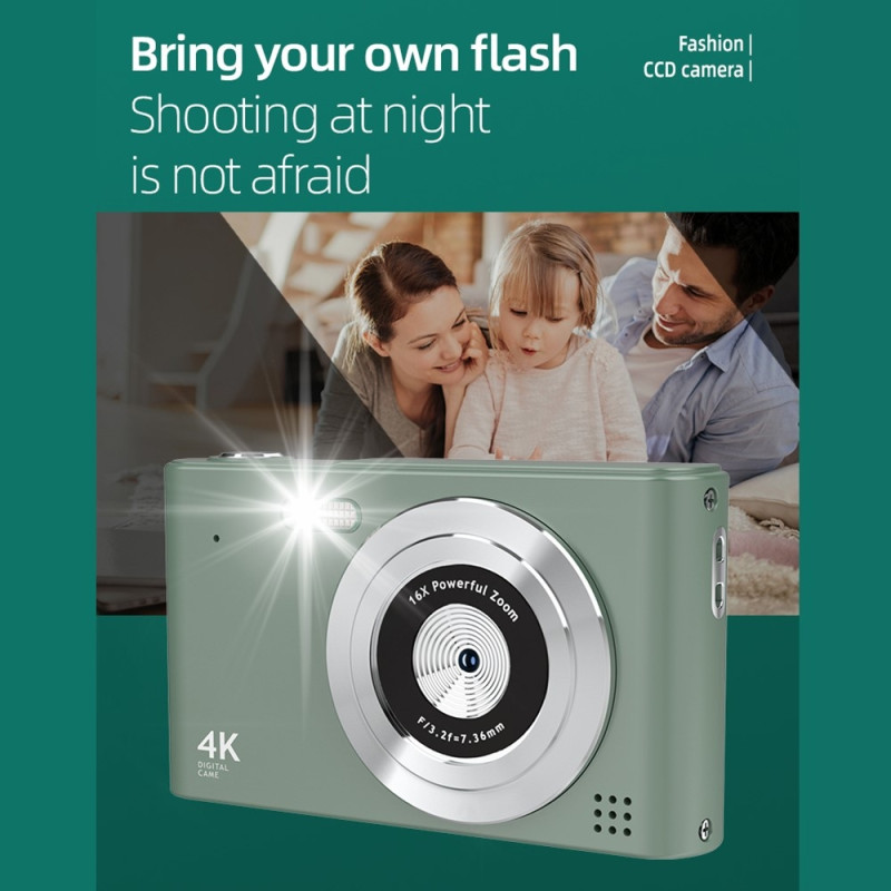 Digital camera 2.4 inch IPS screen HD CCD camera with 32GB TF card + card reader