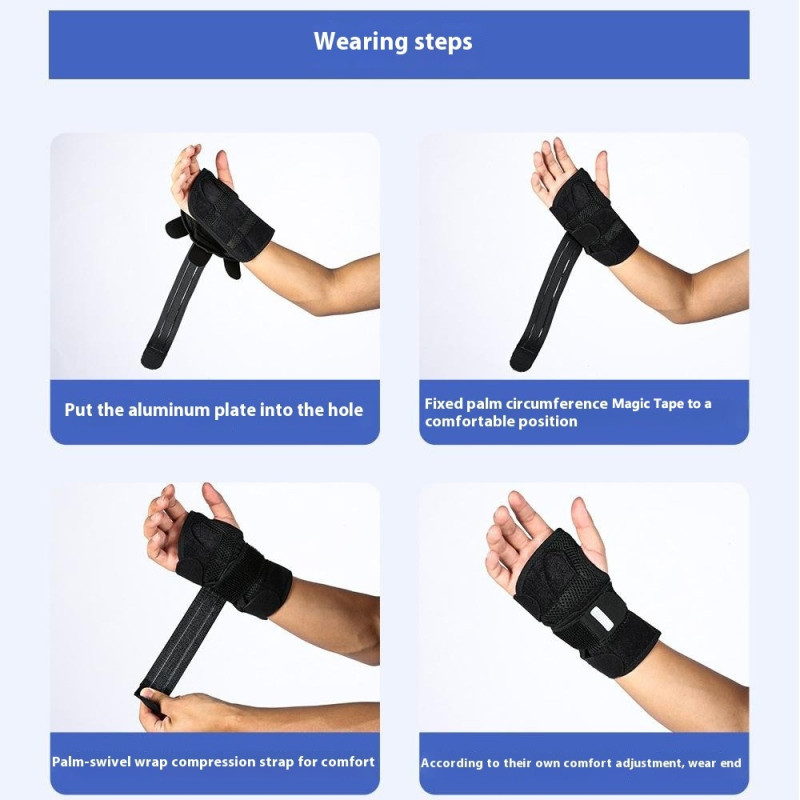 armband handledsstöd aluminiumplatta för karpaltunnel artrit - vänster hand