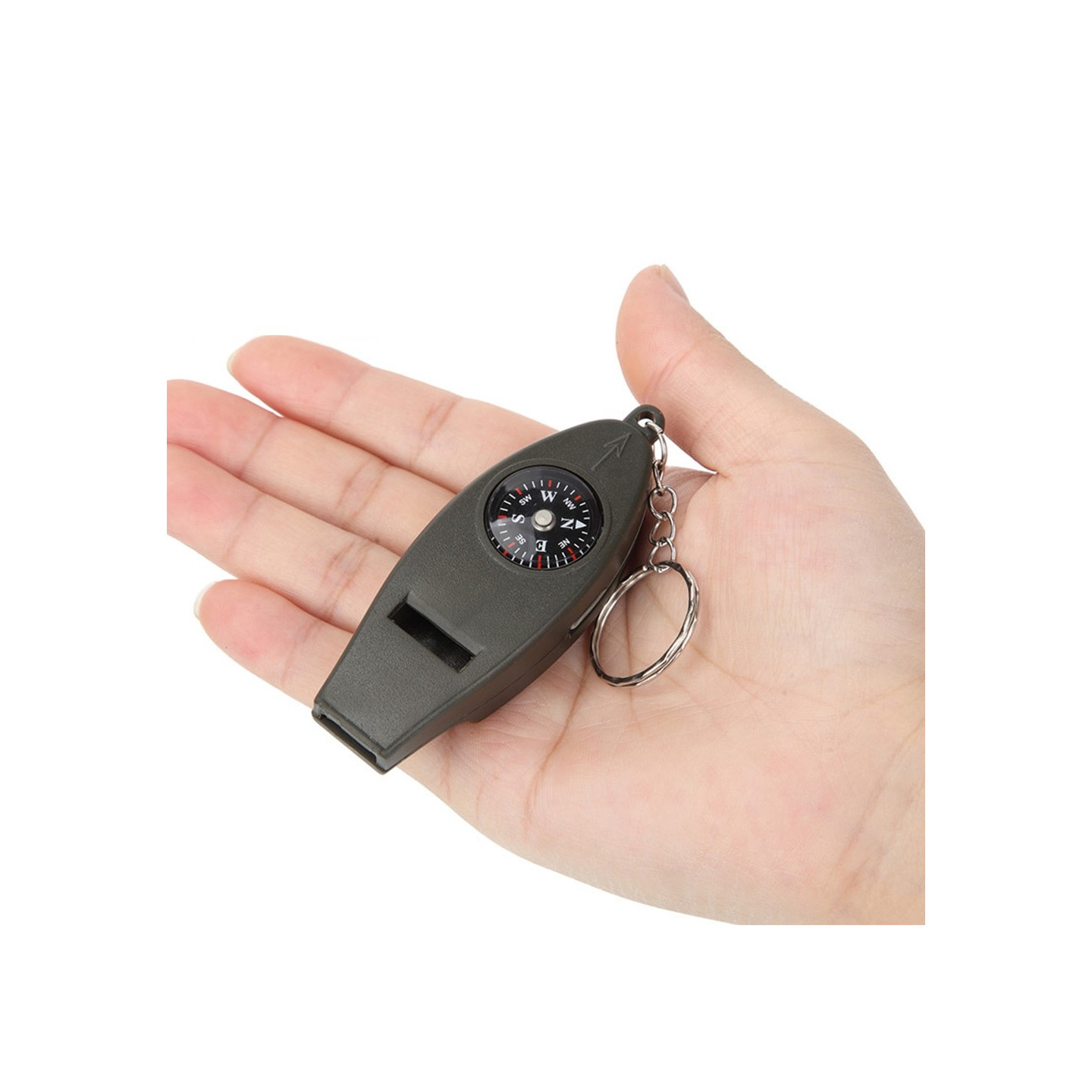 Multifunction 4 in 1 Whistle Magnifying glass Compass Thermometer