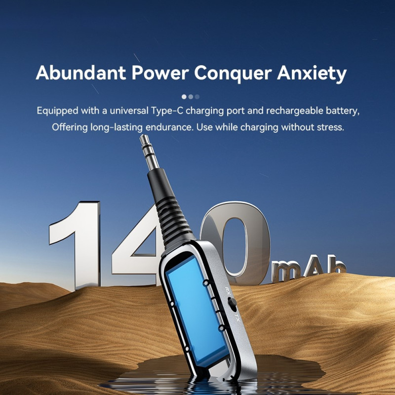 Car Stereo Bluetooth Transmitter Receiver 3.5mm Aux Adapter for Speaker Amplifier