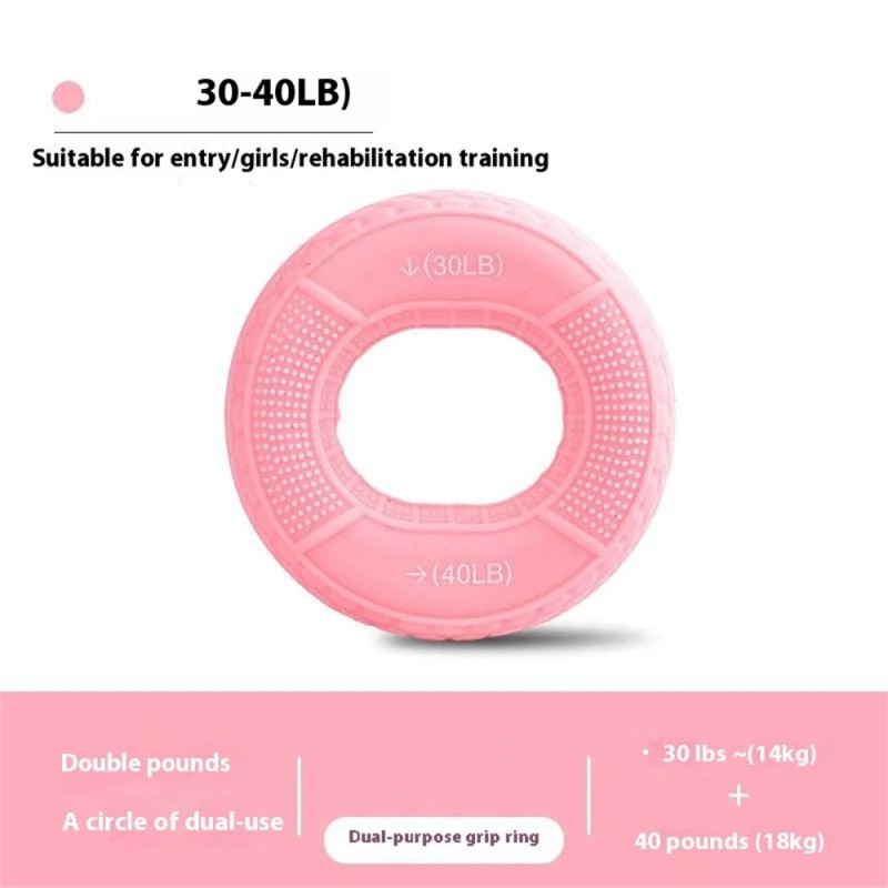 Hand Grip Strengthener Forearm Finger Wrist Muscle Trainer - 30 - 40lb Pink