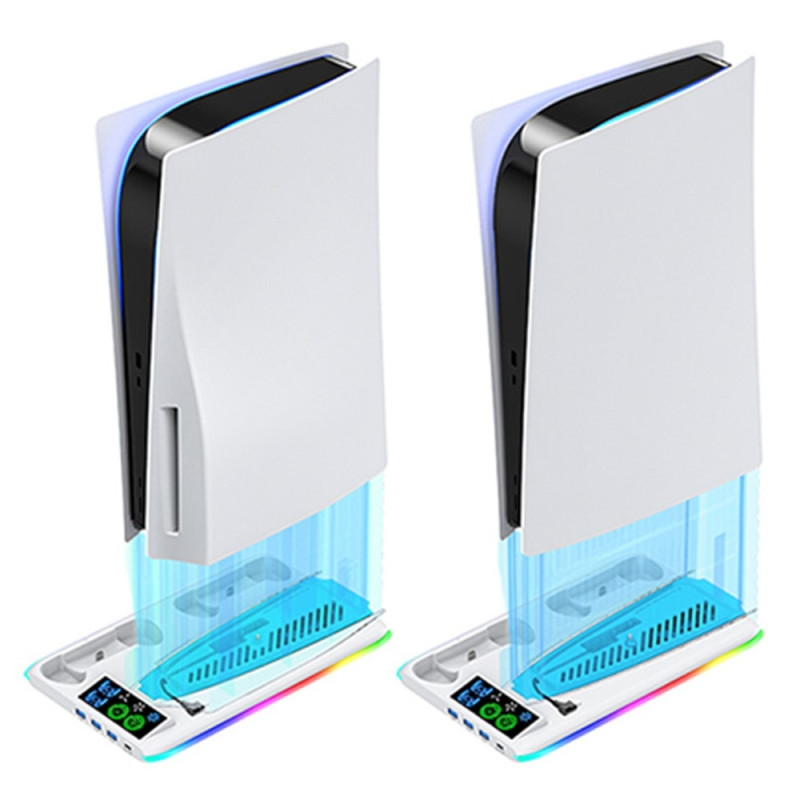 Ladestasjon for Sony Playstation 5 PS5 Slim Kjølestasjon Dobbel kontrollerlader