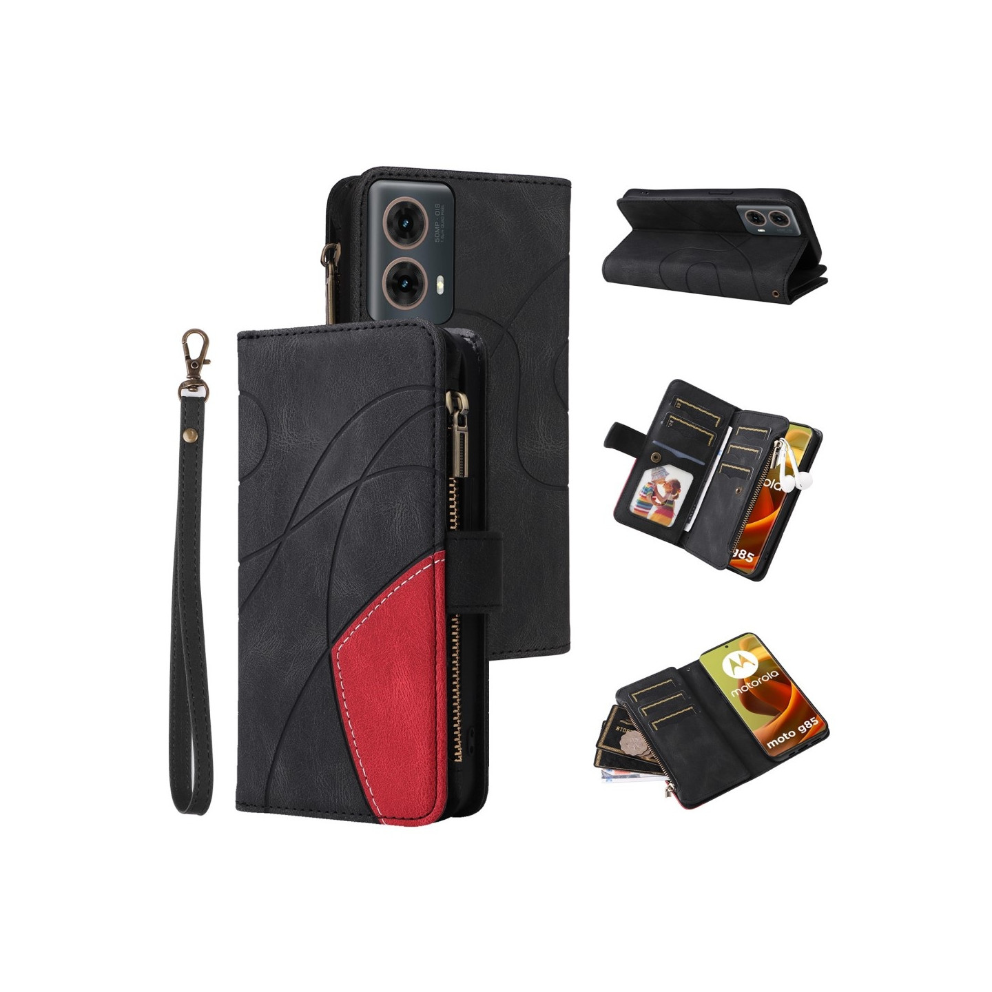 KS Plånboksfodral till Motorola Moto G85 - Svart