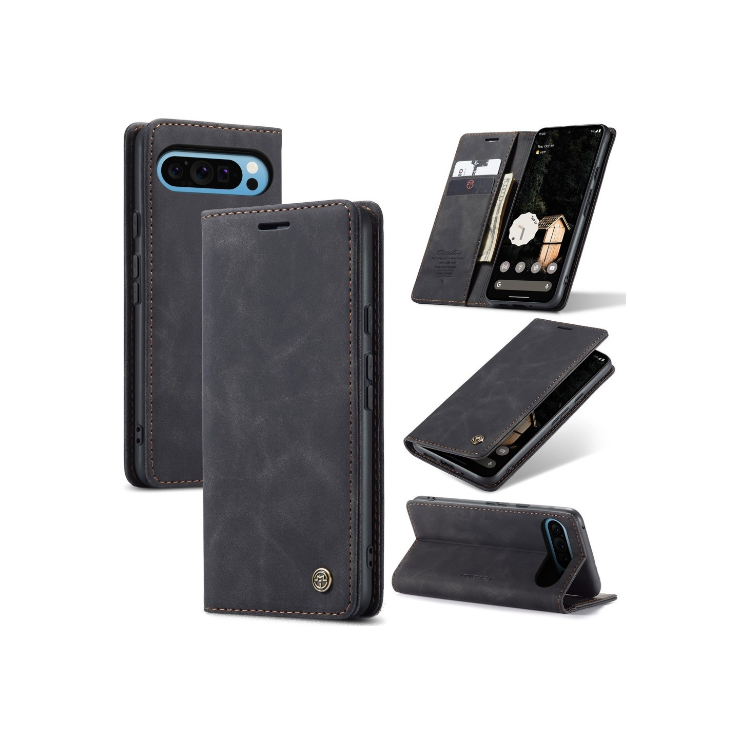 CASEME Til Google Pixel 9 Pro XL Etui Stativ Telefon Cover