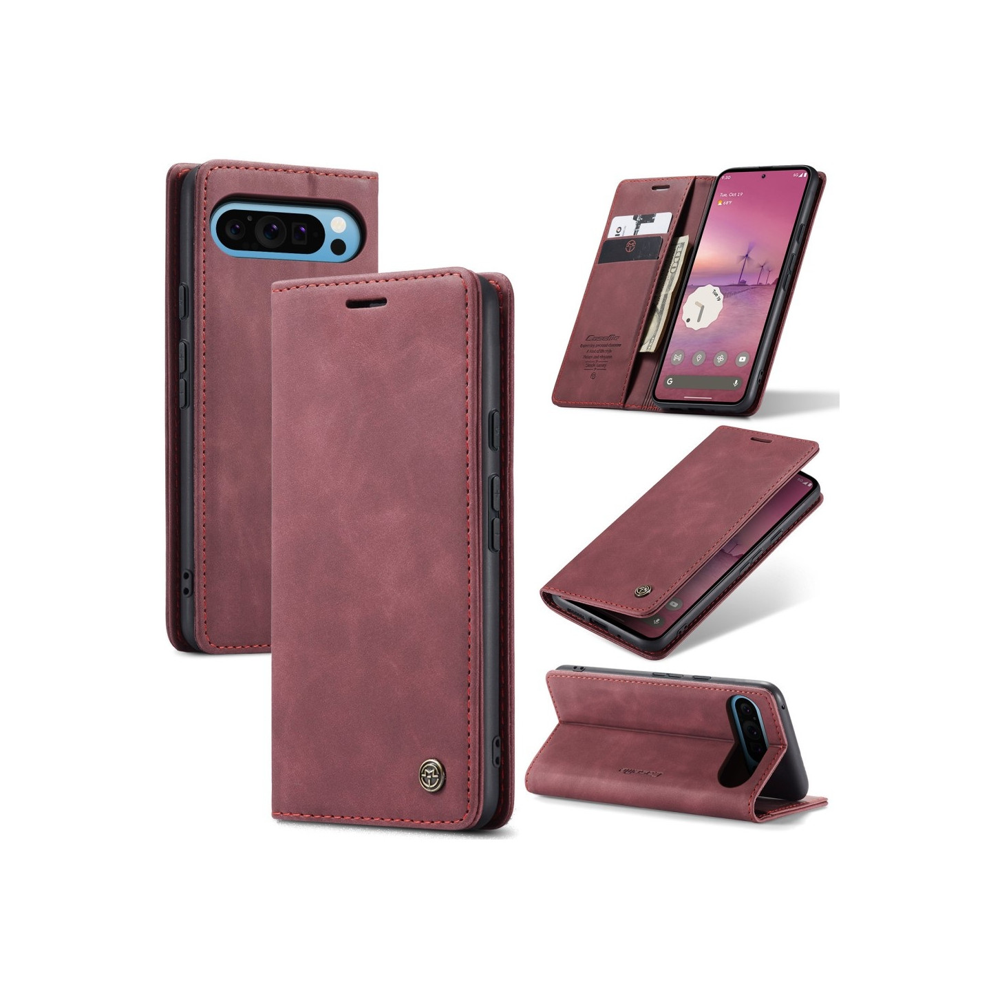 CASEME Til Google Pixel 9 Pro XL Etui Stativ Telefon Cover