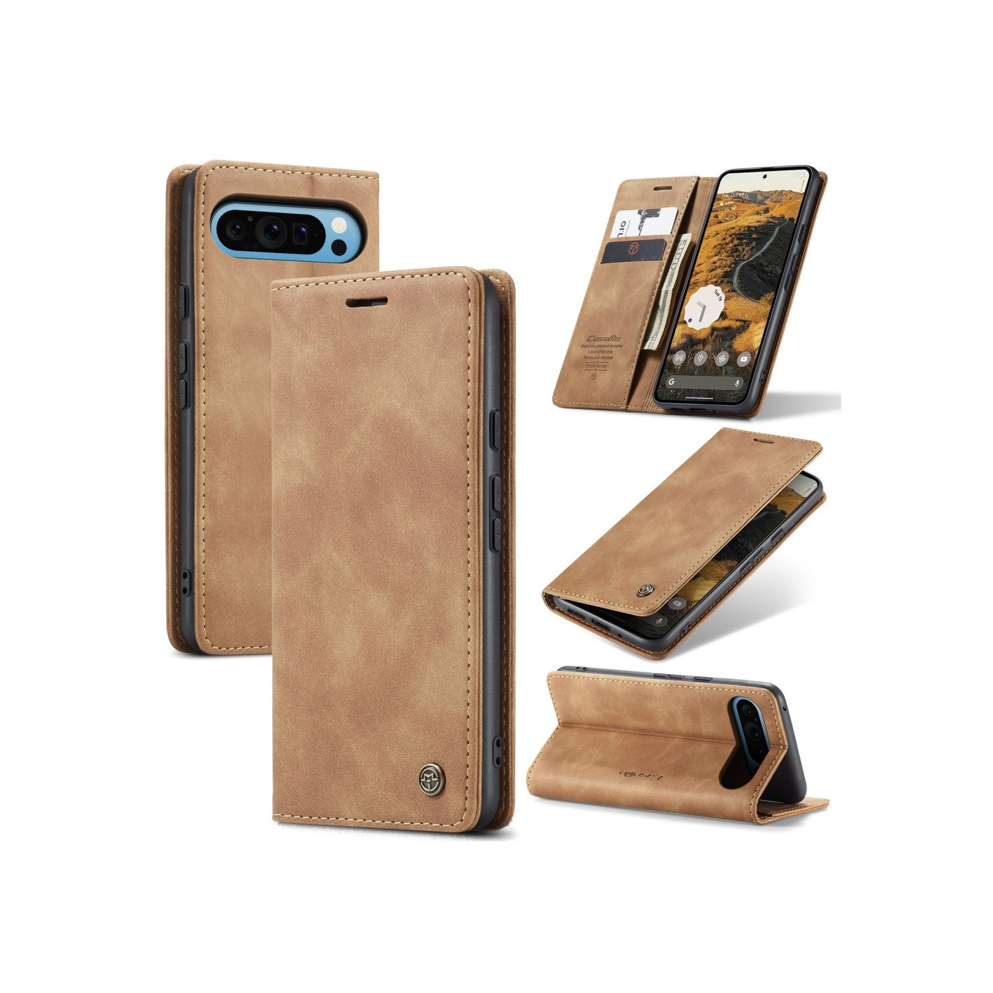 CASEME Til Google Pixel 9 Pro XL Etui Stativ Telefon Cover