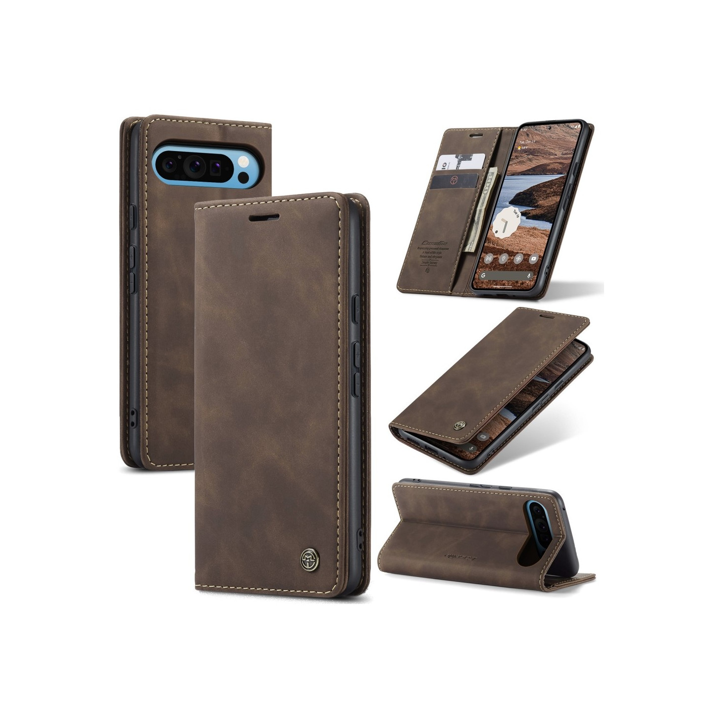 CASEME For Google Pixel 9 Pro XL Case Card Holder Stand Phone Cover