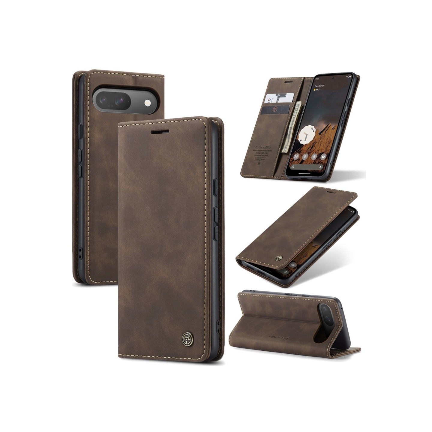 CASEME For Google Pixel 9 Pro / Pixel 9 Case Card Holder Stand Phone Cover