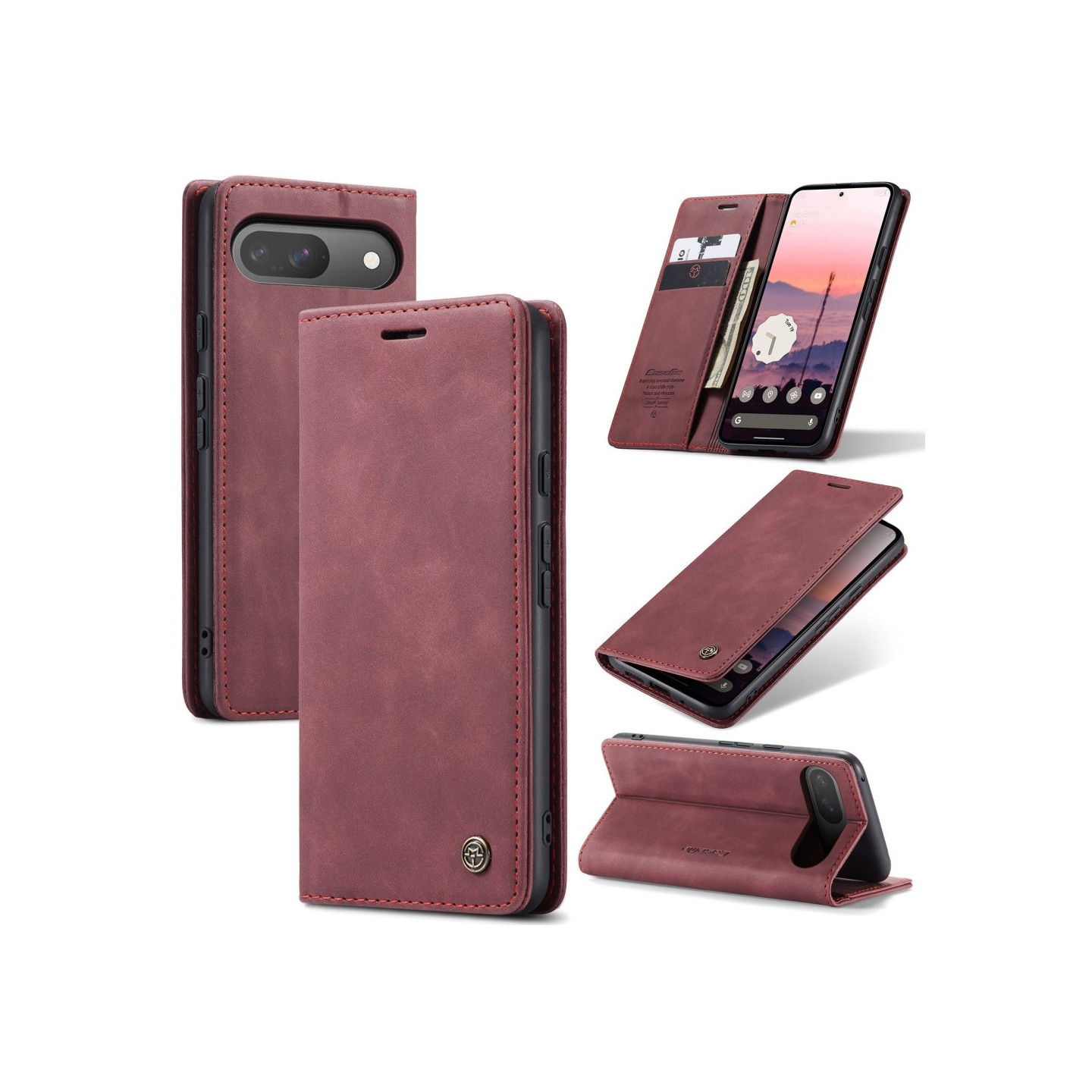 CASEME For Google Pixel 9 Pro / Pixel 9 Case Card Holder Stand Phone Cover