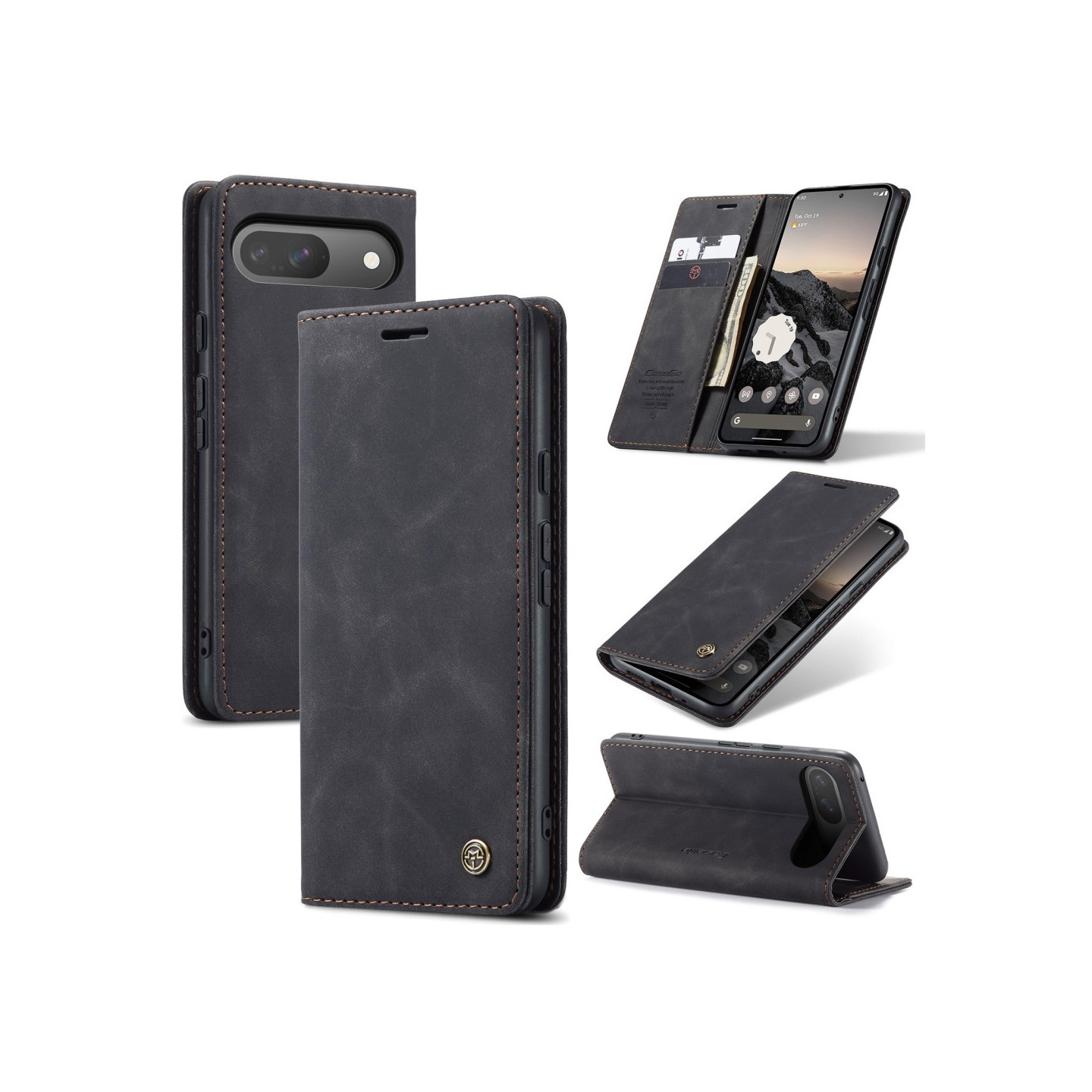 CASEME For Google Pixel 9 Pro / Pixel 9 Case Card Holder Stand Phone Cover