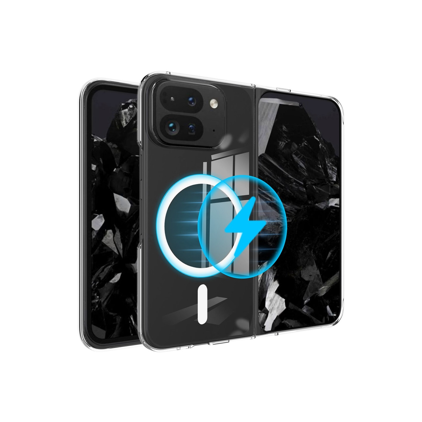 For Google Pixel 9 Pro Fold 5G Magnetic Case TPU+Acrylic with MagSafe