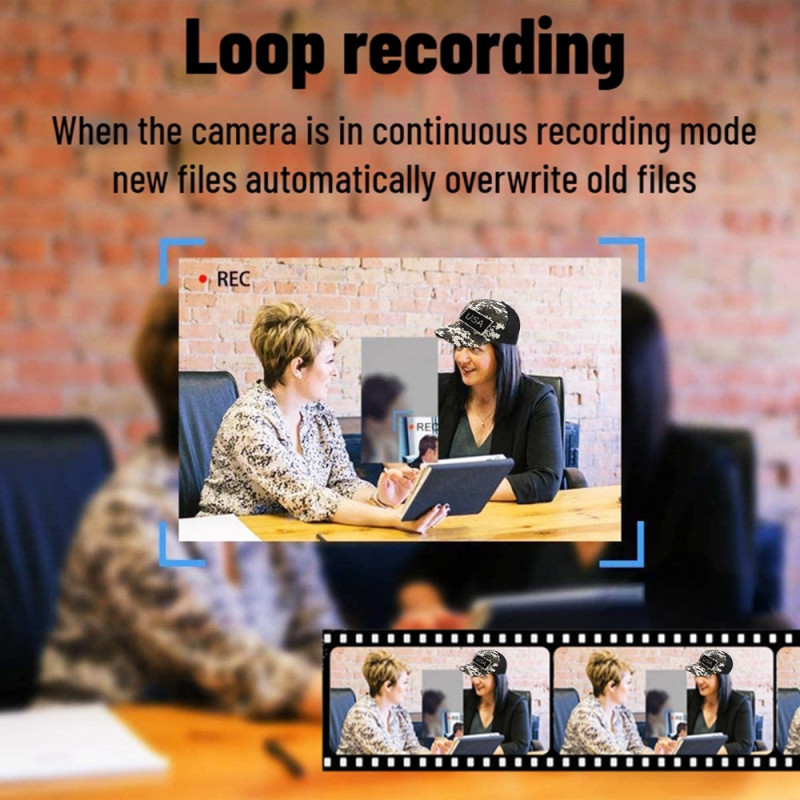 Cap HD 1080P Loop Recording Etäkatselu Baby Nanny Surveillance WiFi - kamera