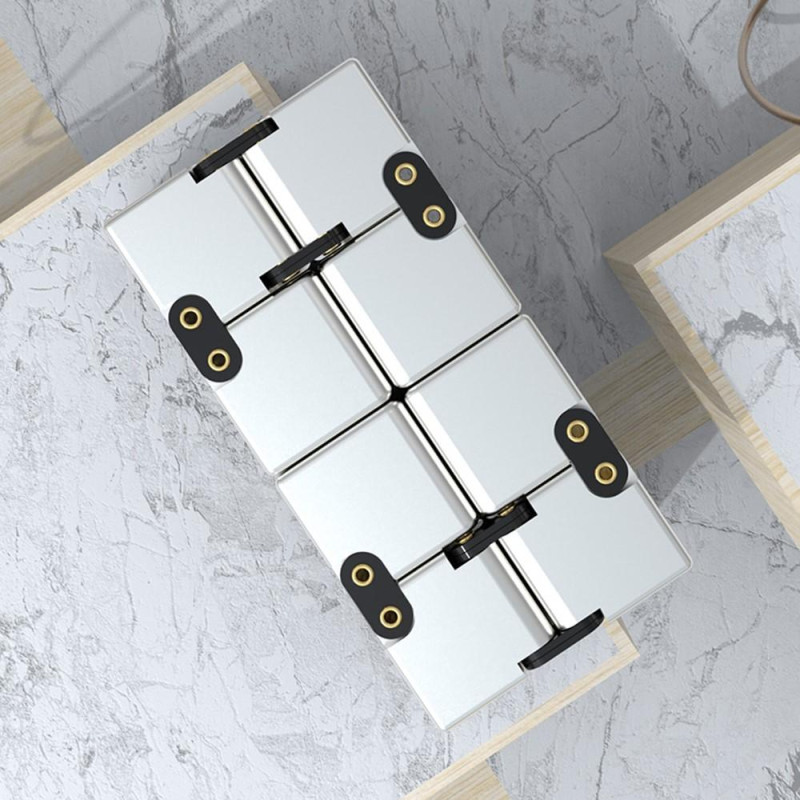 Fidget Toy Infinite Cube Stress Relief Flip Block - Silver