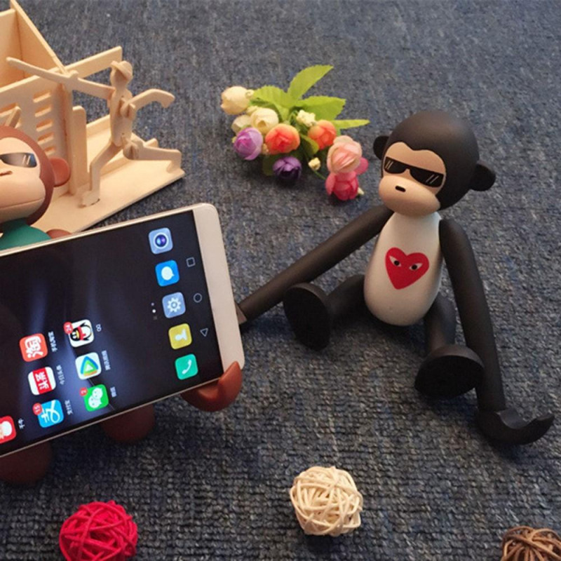 Mobiltelefonholder Mobiltelefonstativ Justerbar telefonholder Søt ape