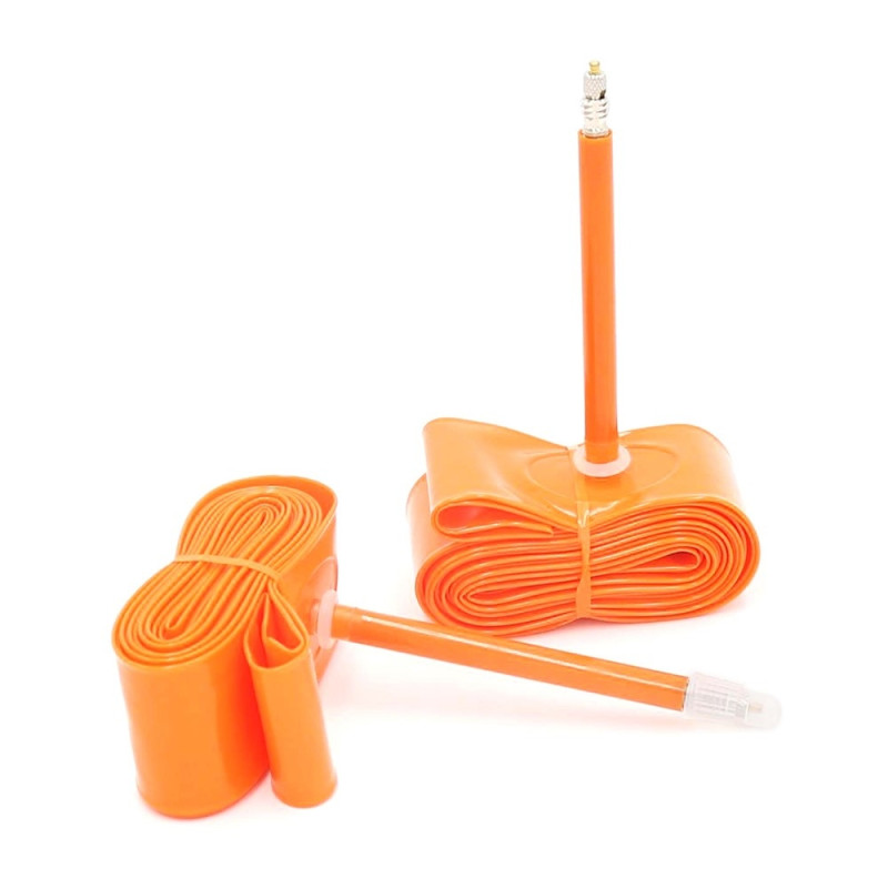 Ultralett sykkelslange med 2 dekkreparasjonslapper - 700C Presta Ventil 80mm