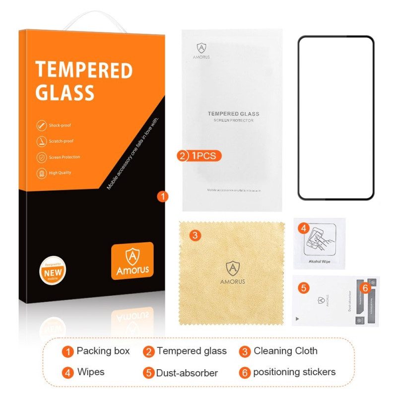 AMORUS for Pixel 9 Pro XL Skjermbeskytter i Herdet Glass