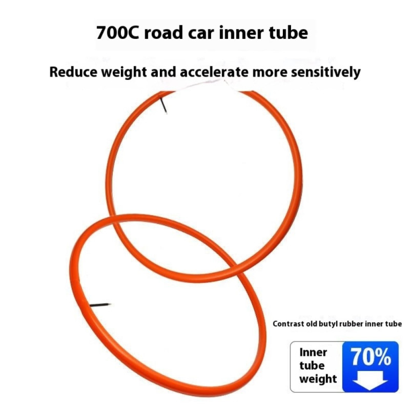 Ultralet cykelslange med 2 dækreparationsmærker - 700C Presta - ventil 80 mm