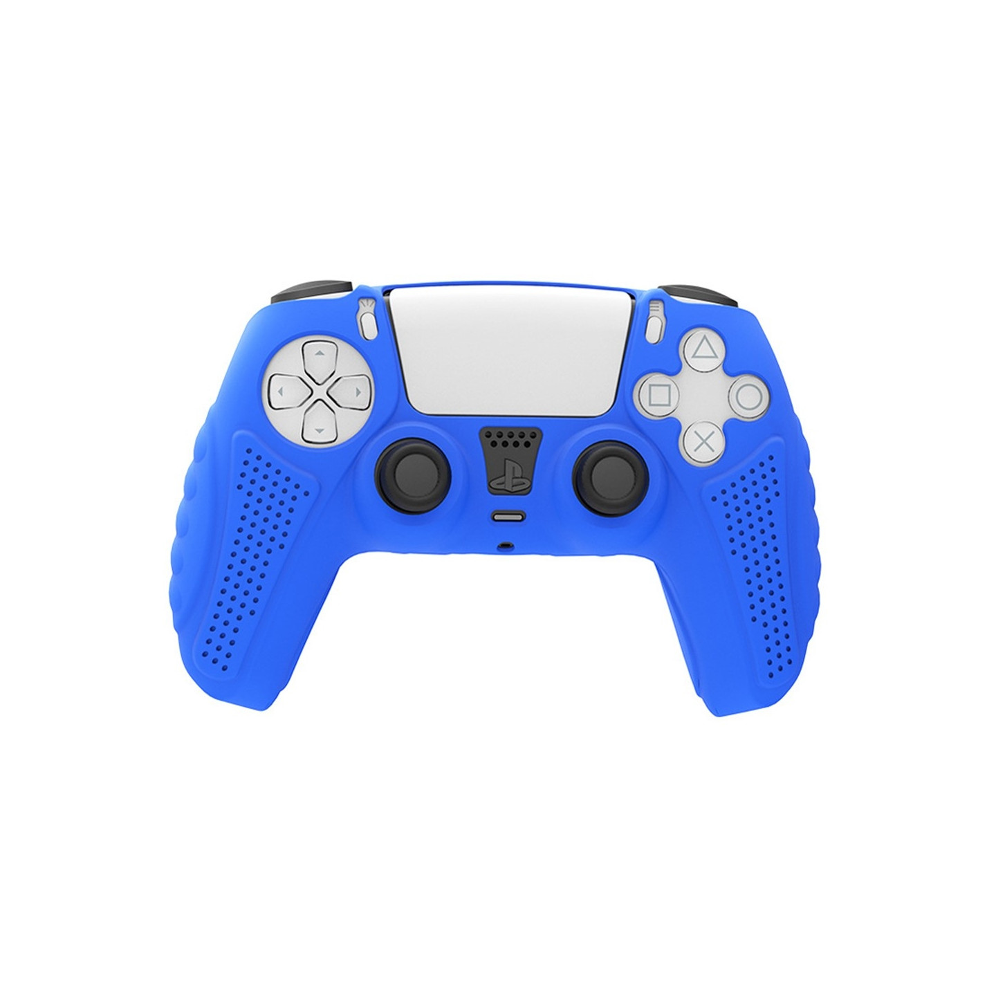 HONSON Protective Case Shell - kuori Sony Playstation 5:lle liukastumista estävälle silikonisuojalle - Sininen