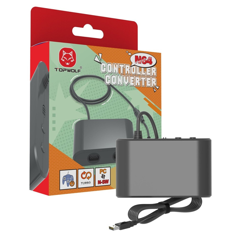 Yhteensopiva Nintendo Switch OLED USB Gamepad Adapter N64 Controller Converter - ohjaimen kanssa