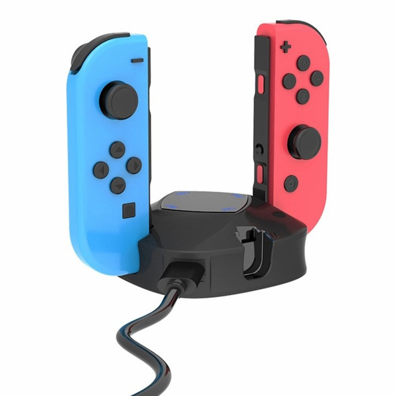 Kompatibel med Nintendo Switch + OLED Joy - Con - kontroller 4 - i - 1 ladestasjon