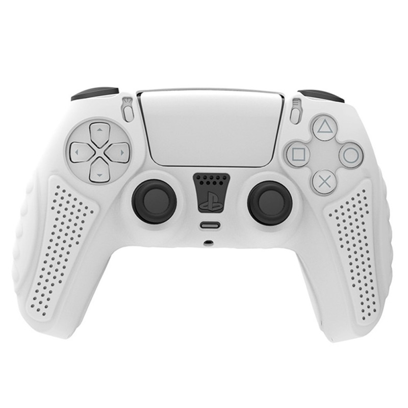 HONSON Protective Case Shell for Sony Playstation 5 Anti - Slip Silicone Skin Cover - White