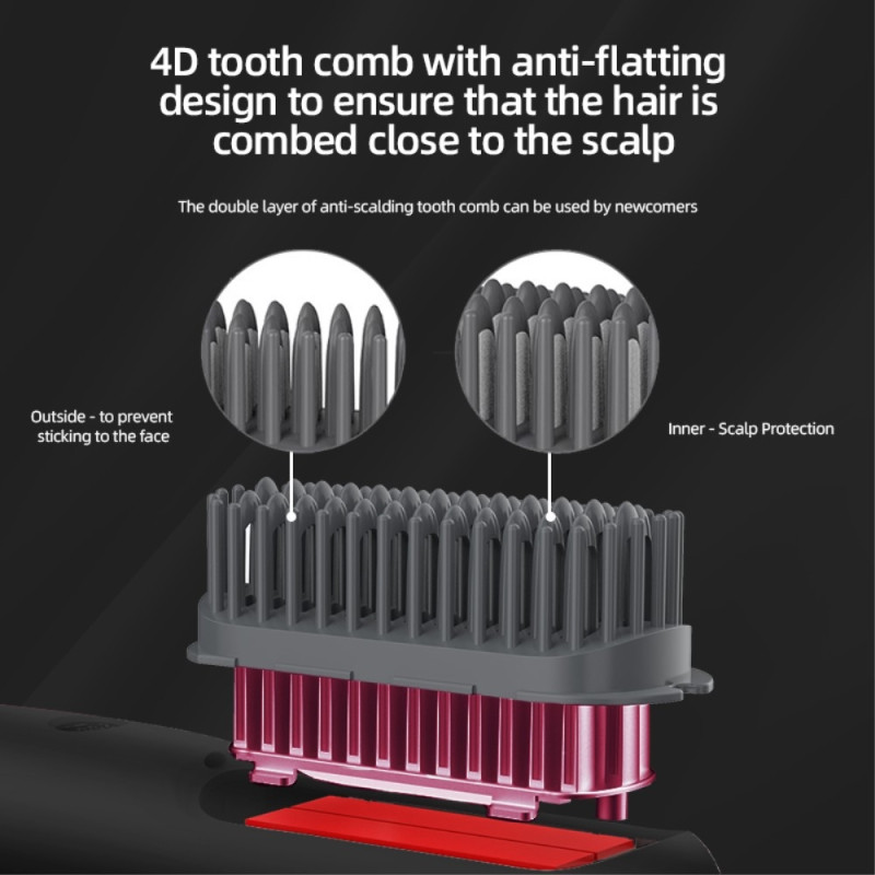 Cordless Straightener Curler Temperature Display Curling Iron Hair Comb