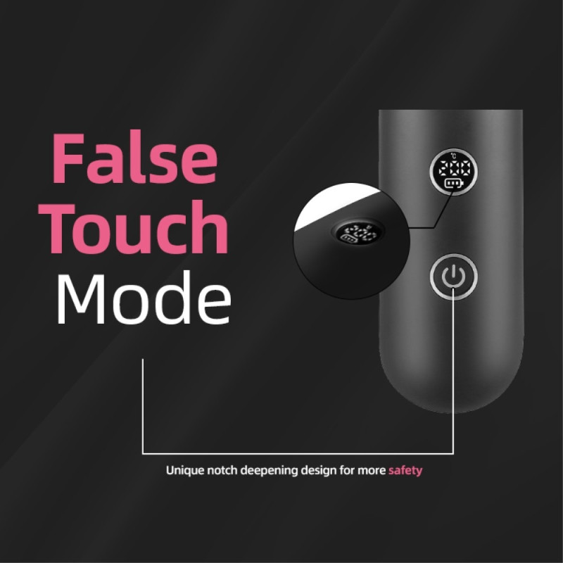 Cordless Straightener Curler Temperature Display Curling Iron Hair Comb