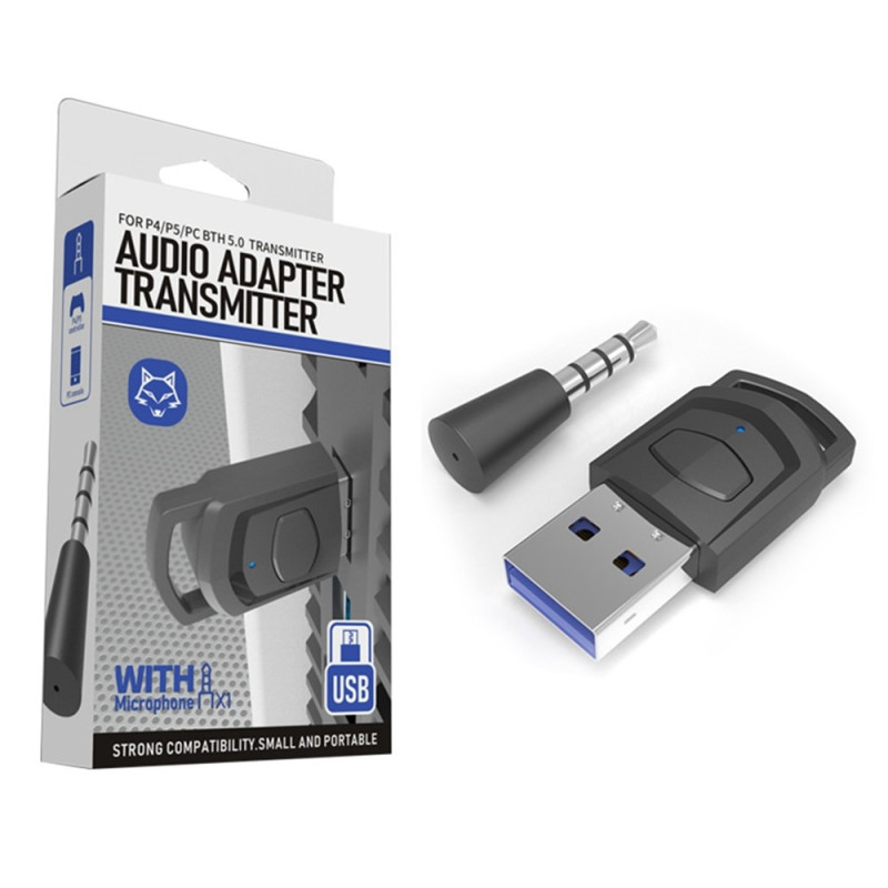 For Sony PS5 PS4 PC - hodetelefoner Bluetooth USB 3.5 mm lydsender trådløs mottaker