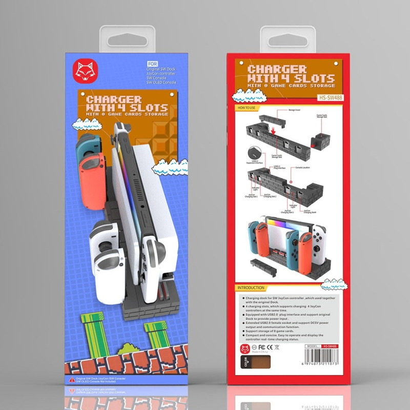 Yhteensopiva Nintendo Switch Switch OLED Joy - Con - ohjaimen lataustelakan kanssa