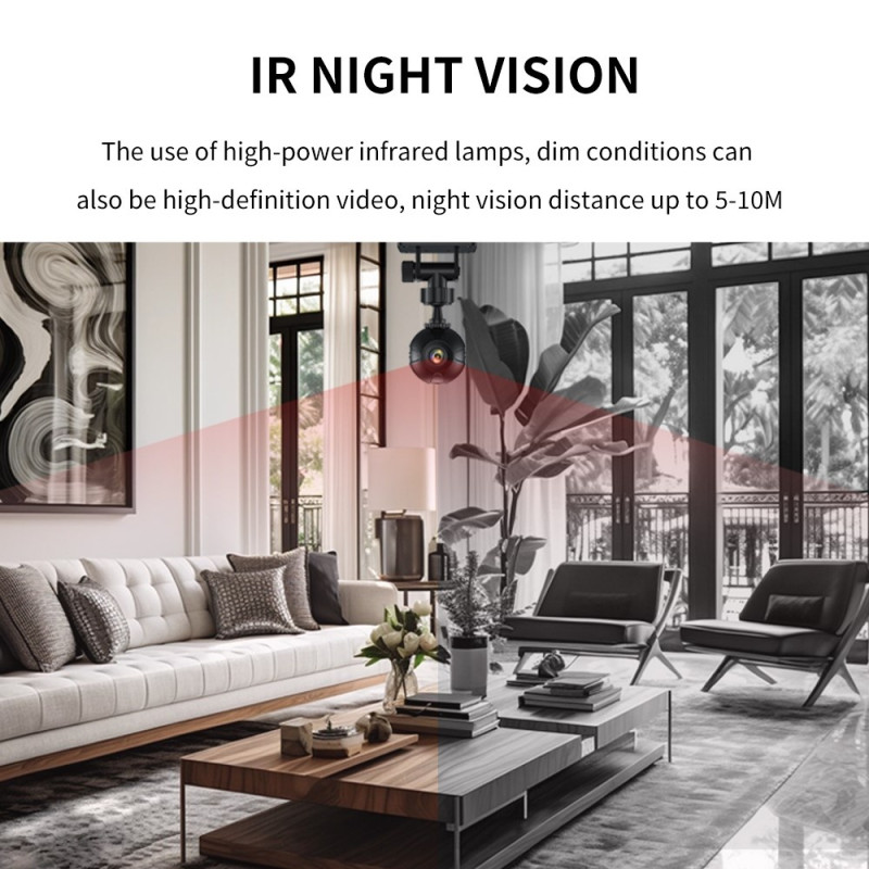 X3 30W Mini DV trådløs infrarød nattsynssikkerhet innendørs HD WiFi - kamera