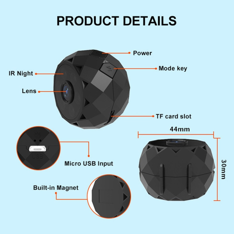 Home Surveillance WiFi Camera Mobile Phone Remote Surveillance Night Vision Camera