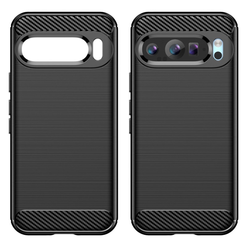 For Google Pixel 9 / Pixel 9 Pro Case TPU Cover Carbon Fiber Texture - Black