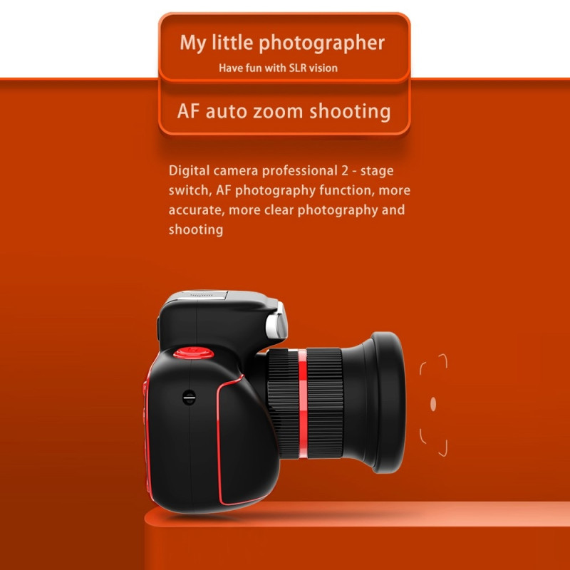 D6PRO 2.4 «Dual Lens Digital Zoom Kamera 4K Videoopptaker+32 GB TF - kort